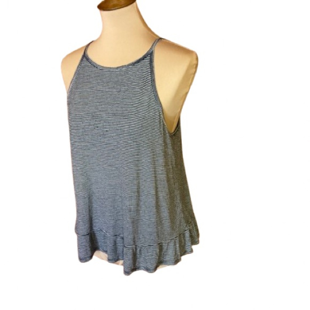 Mossimo striped ruffled tank top